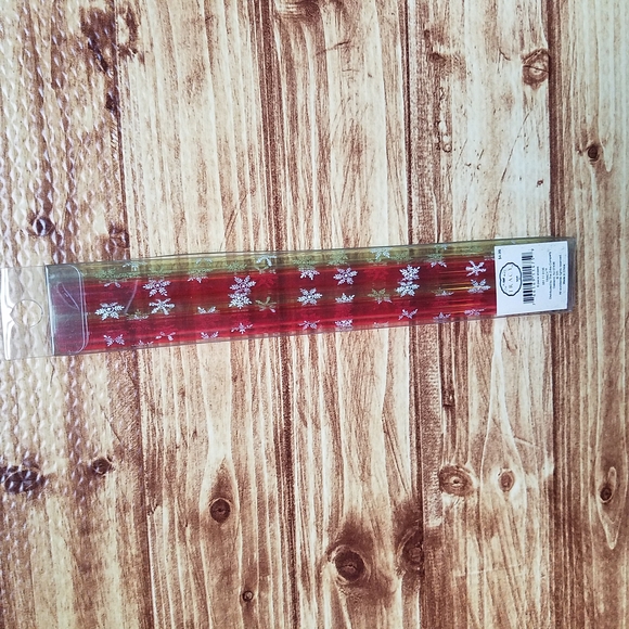 Holiday Snowflake Reusable Straws Red and Green Hard Plastic Set Of 8 Christmas - Picture 1 of 6